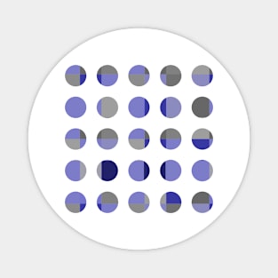 Abstract Geometric Blue Dots Pattern Magnet